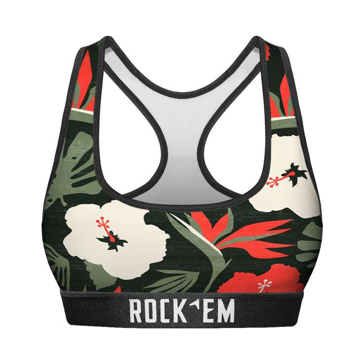 Women's Sports Bra - Paradise Palm - {{variant_title}}