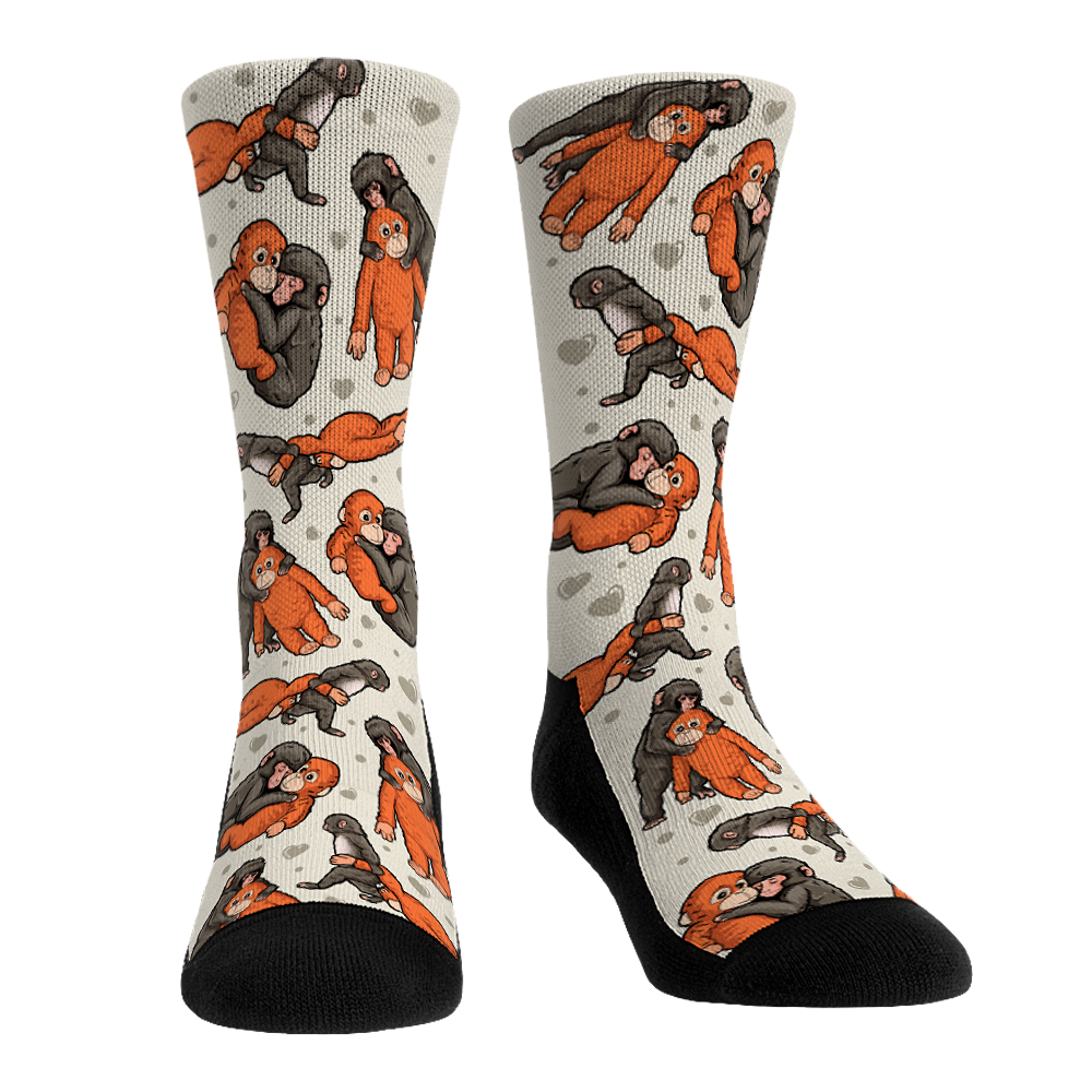 Economics Experiment ソックス Punch The Monkey Socks - All-Over - Animals Collection - Rock 'Em