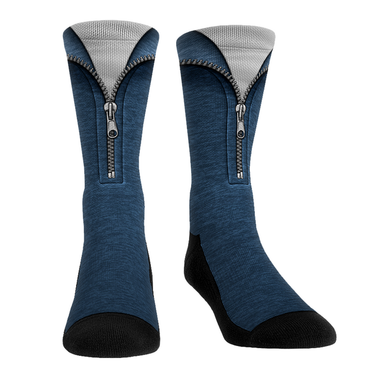 Quarter-Zip Socks (Navy) - {{variant_title}}