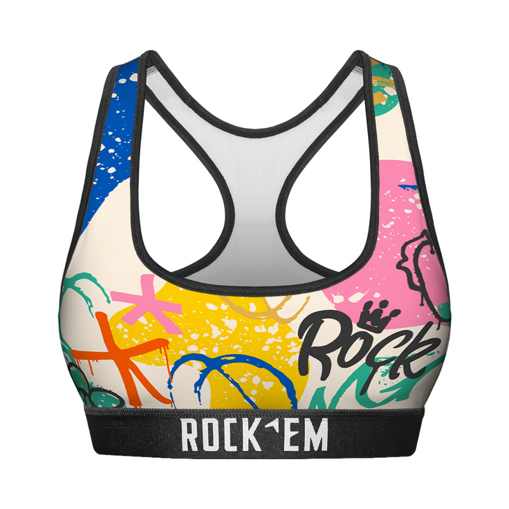 Women's Sports Bra - Rock 'Em Graffiti - {{variant_title}}
