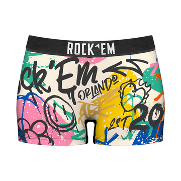 Women's Boy Shorts - Rock 'Em Graffiti