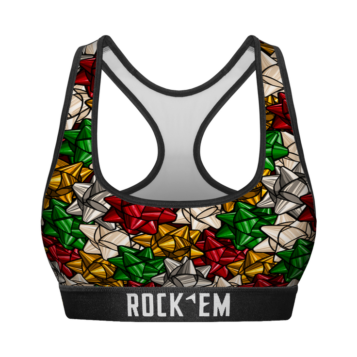Women's Sports Bra - Gift Bows - {{variant_title}}