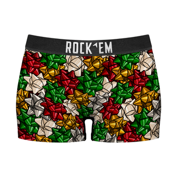 Women's Boy Shorts - Gift Bows