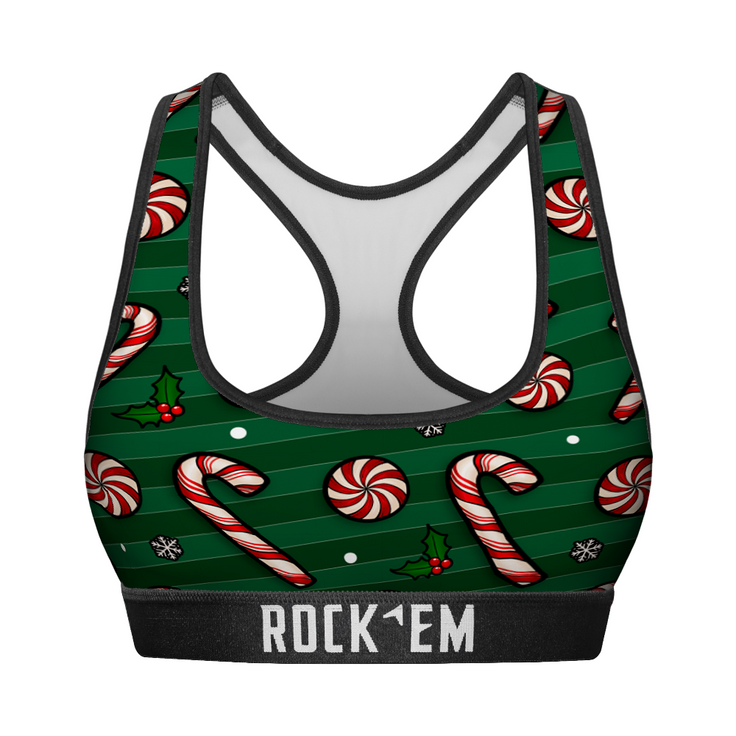 Women's Sports Bra - Peppermint Stripe - {{variant_title}}