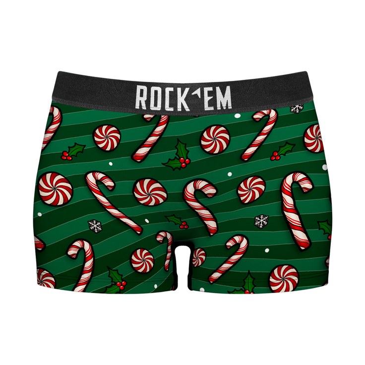 Women's Boy Shorts - Peppermint Stripe - {{variant_title}}