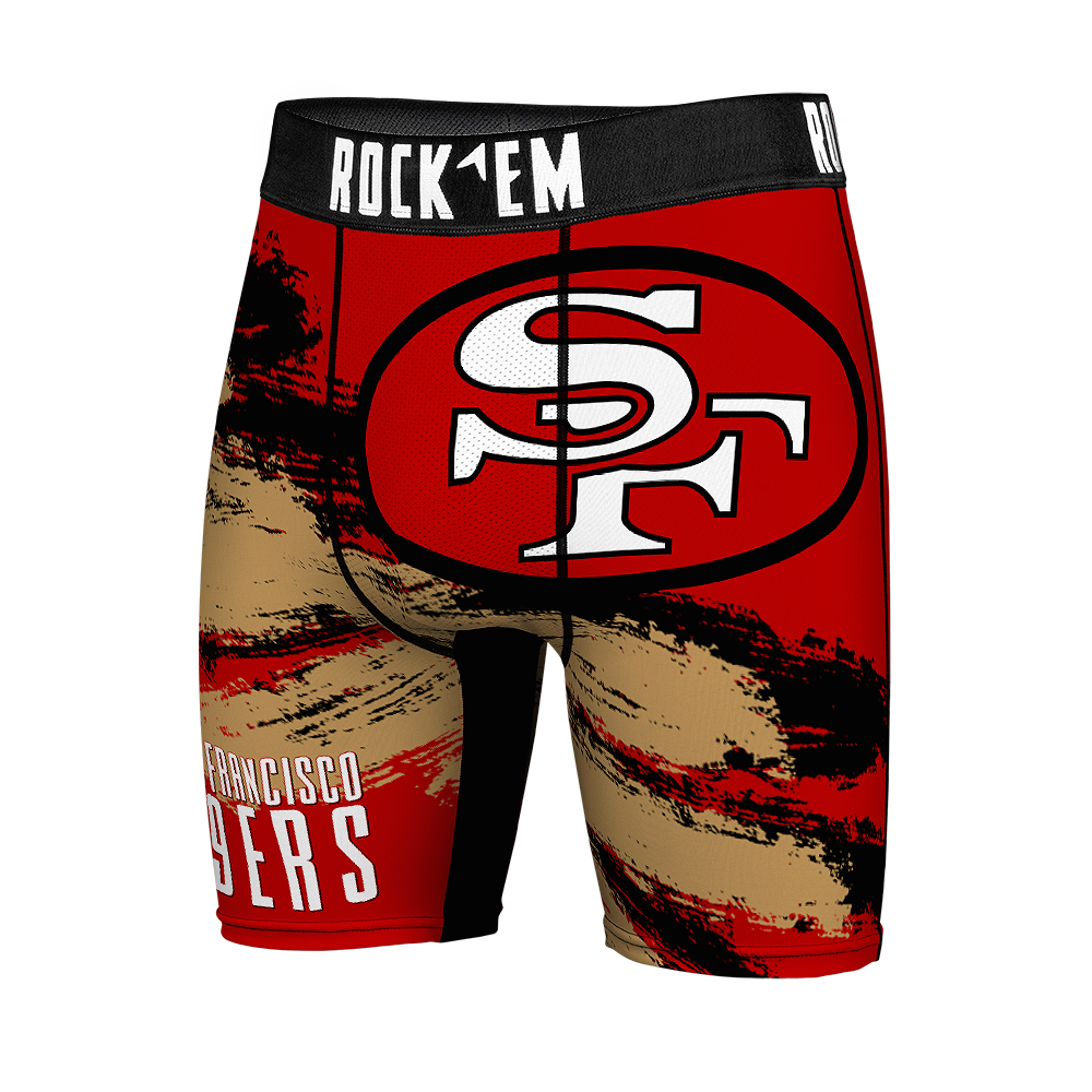 San Francisco 49ers Rock 'Em Boxer Briefs Logo AllOver Underwear