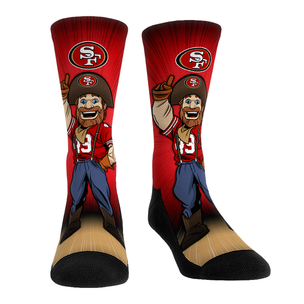 San Francisco 49ers Socks - Mascot Pump Up! - NFL Socks - Rock 'Em Socks