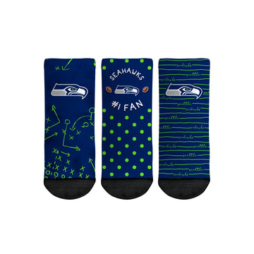 Seattle Seahawks - Number 1 Fan 3-Pack (Toddler)
