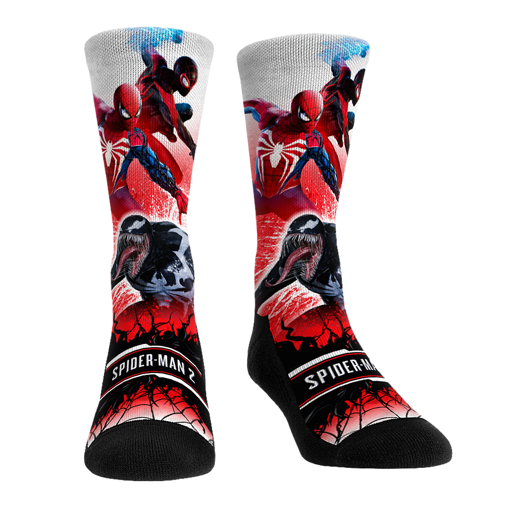 SpiderMan 2 Rock 'Em Socks Marvel Socks Title Sequence