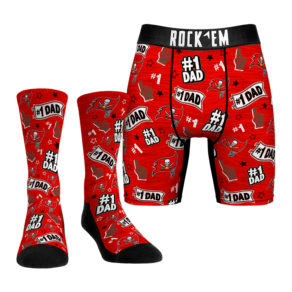 Boxer Briefs - Tampa Bay Buccaneers - #1 Dad (Socks & Boxers Combo) - {{variant_title}}