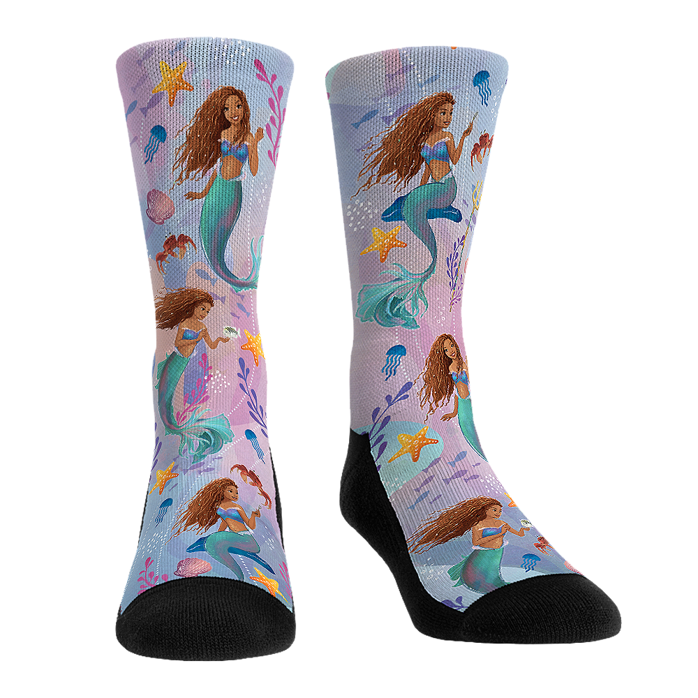 The Little Mermaid Socks - Underwater Pastels All-Over - Rock 'Em Socks