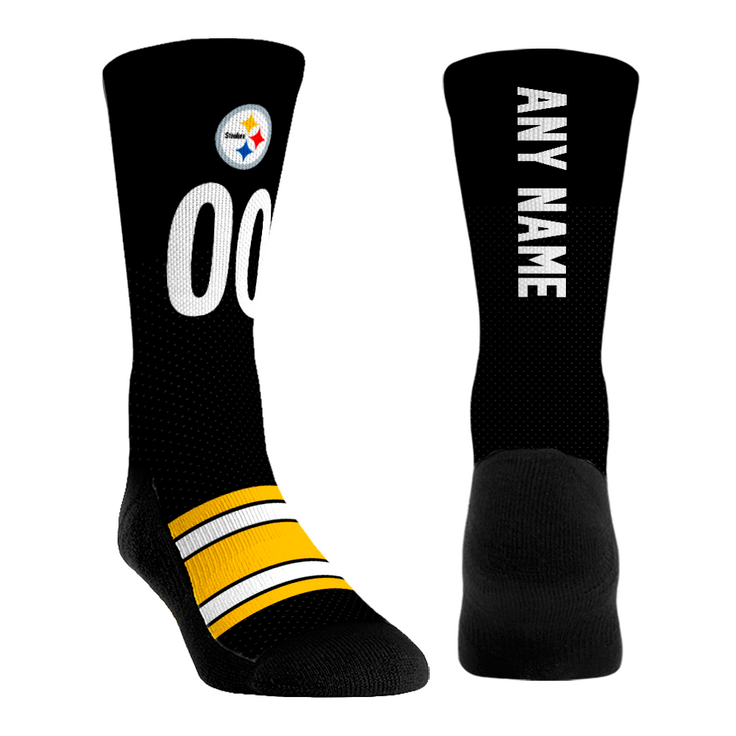 Pittsburgh Steelers - Custom Authentic Jersey (Black) — 00 / ANY NAME