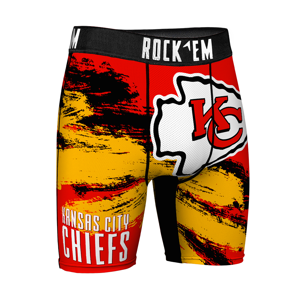 Kansas City Chiefs - Rock 'Em Boxer Briefs - Logo All-Over Underwear ...