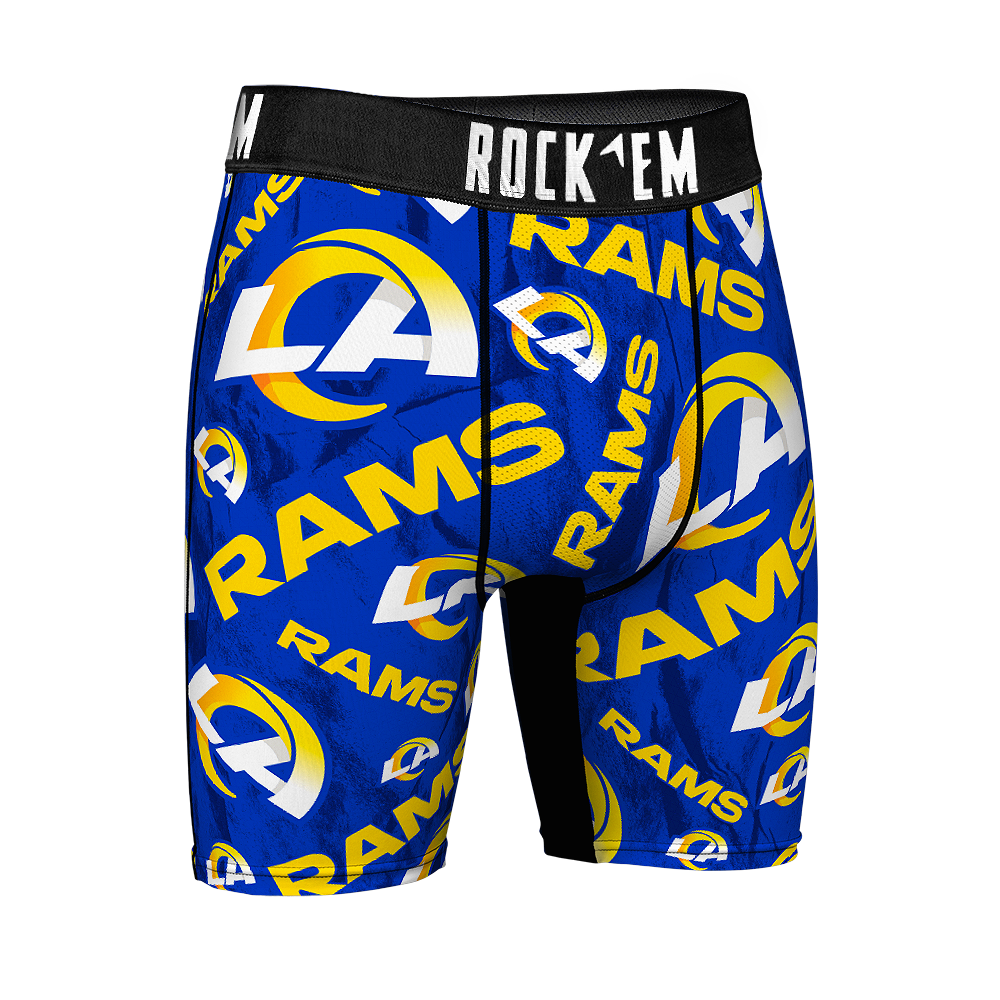 Los Angeles Rams - Rock 'Em Boxer Briefs - Logo All-Over Underwear ...