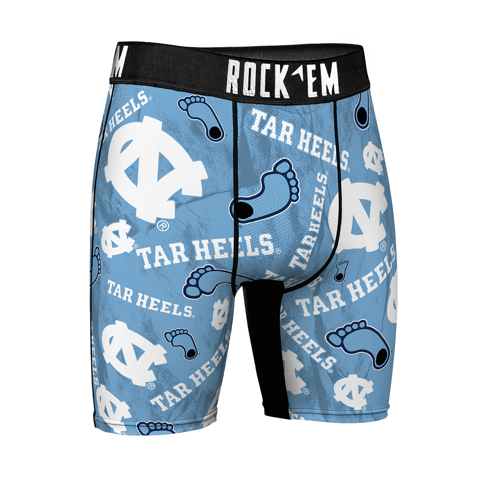North Carolina Tar Heels - Boxer Briefs - Logo All-Over - Rock 'Em Socks