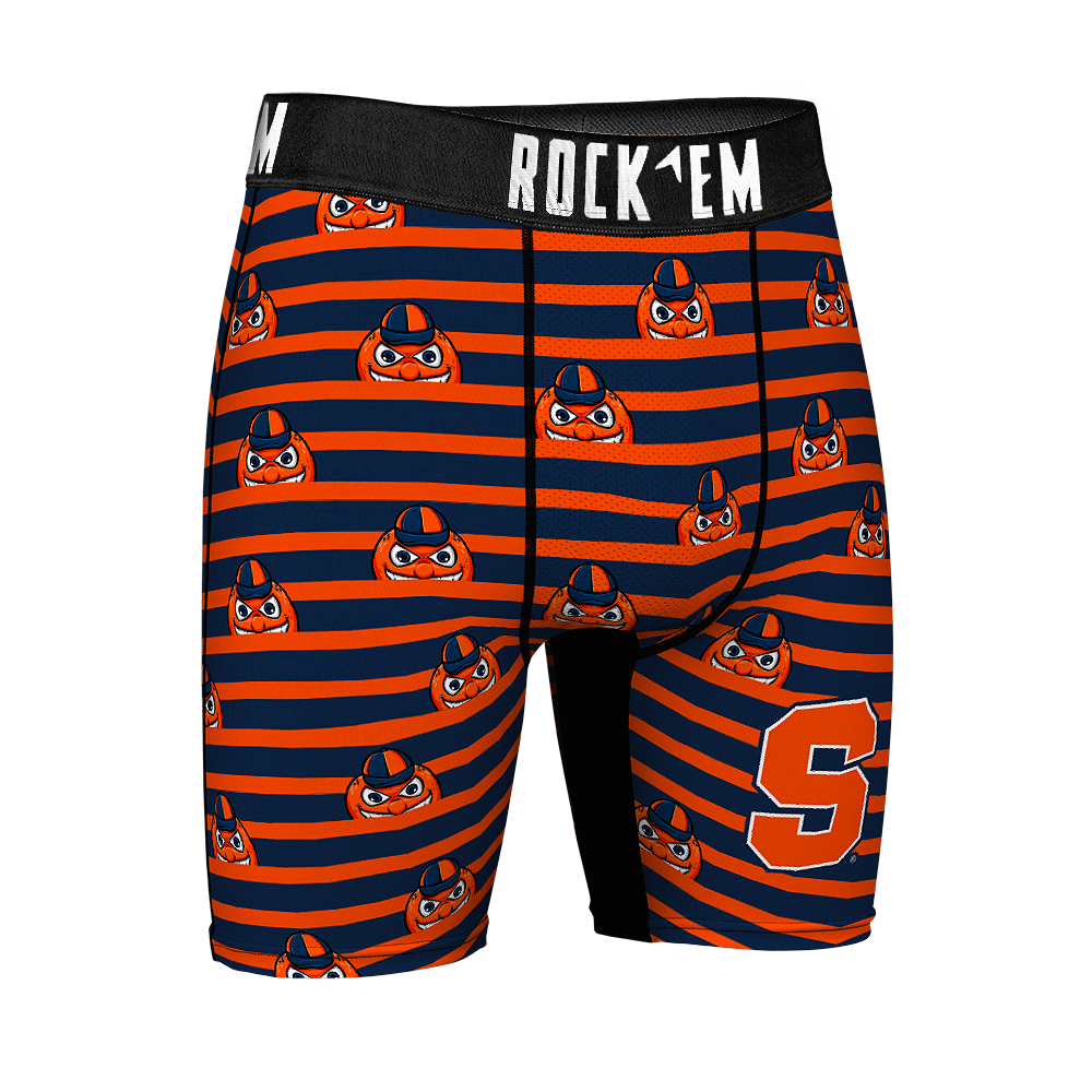 Syracuse Orange - Boxer Briefs - Peek-A-Boo Stripes - Rock 'Em Socks