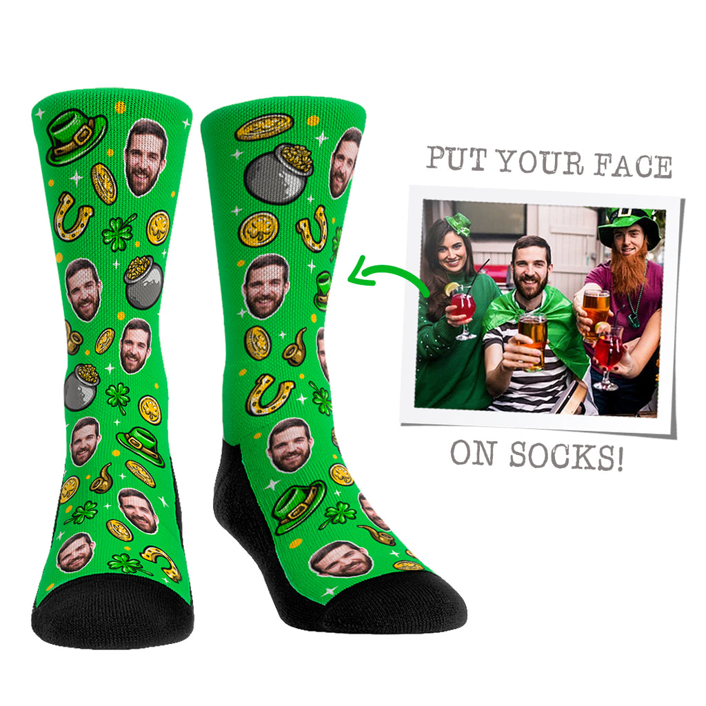 Custom Face Socks - St. Patrick's Day - {{variant_title}}