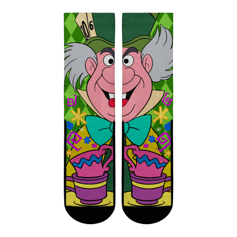 Alice in Wonderland Socks - The Mad Hatter Split Face - Disney Socks ...