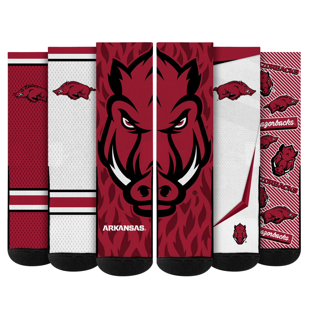 Arkansas Razorbacks - Super Fan Bundle 5-Pack – Rock 'Em Socks