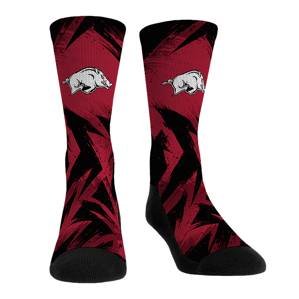 Arkansas Razorbacks Socks - Game Paint - Rock 'Em Socks