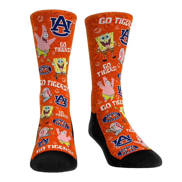 Auburn Tigers - SpongeBob SquarePants Characters All-Over - {{variant_title}}