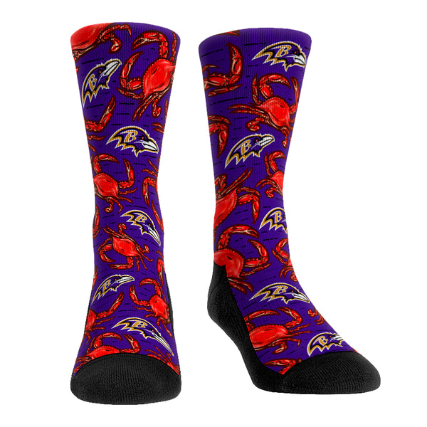 Baltimore Ravens Socks - Crab Socks - NFL Socks - Rock 'Em Socks