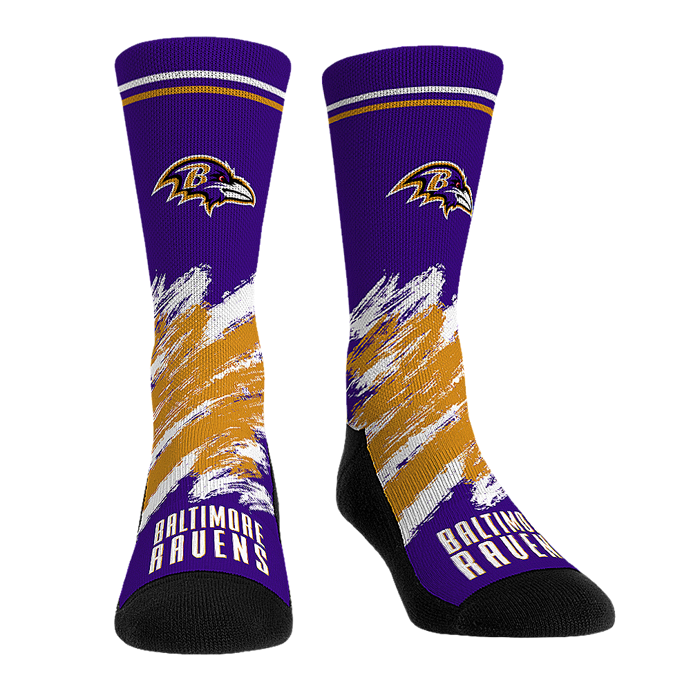 Baltimore Ravens Socks - Throwback Paint - NFL Socks - Rock 'Em Socks