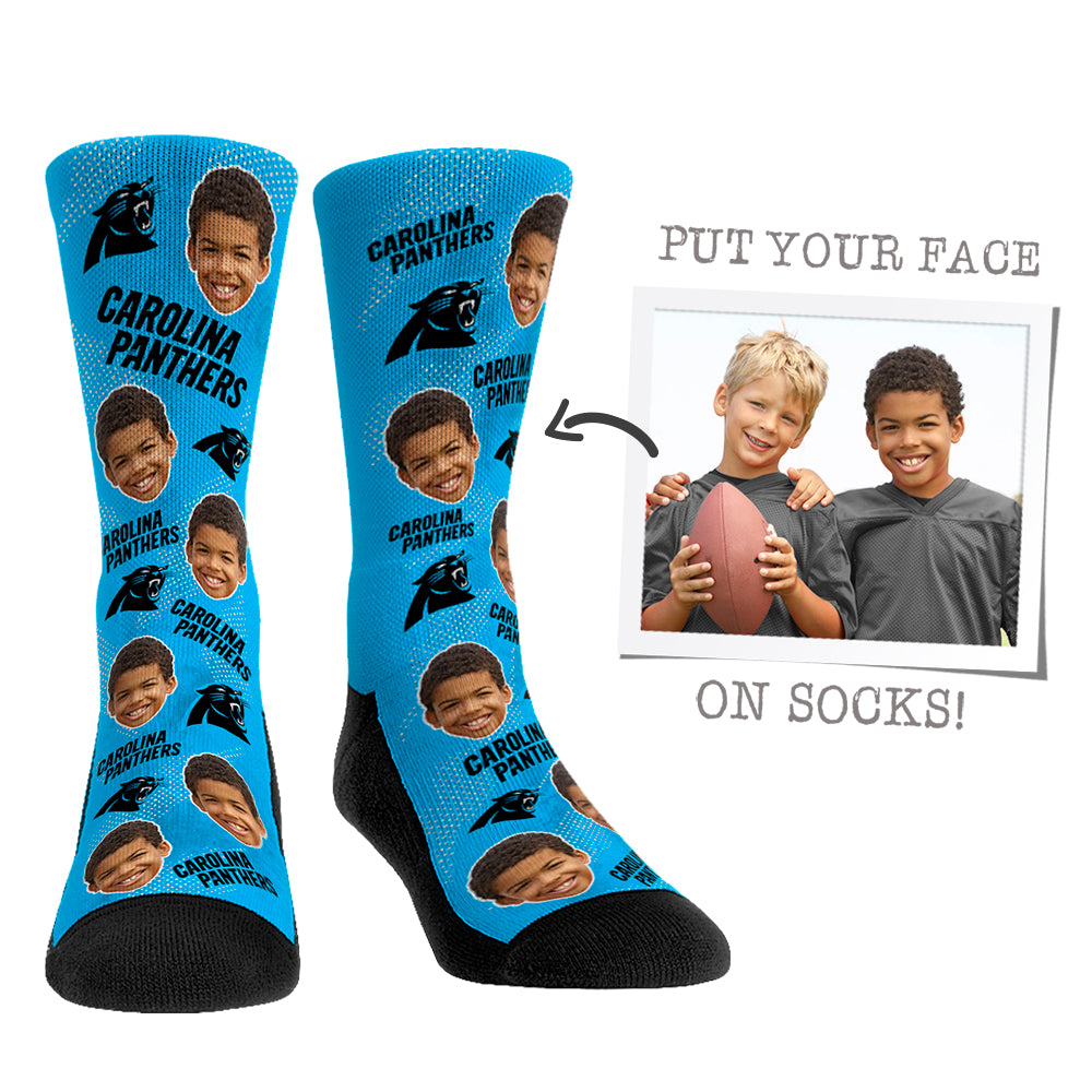 Custom Face Socks - Carolina Panthers - {{variant_title}}