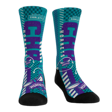 Charlotte Hornets - Distressed Geometric