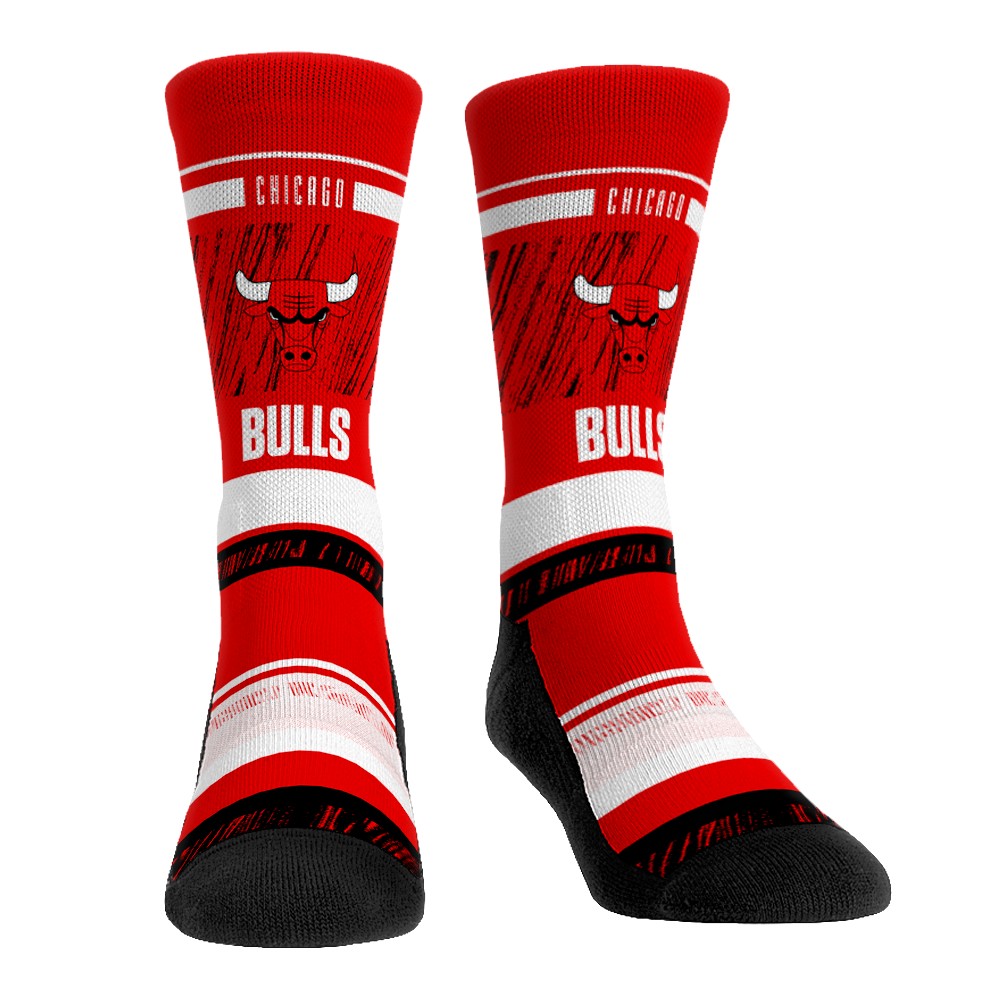 Chicago Bulls Athletic Socks – Novelty Basketball Socks, Mid Calf, Combed Cotton, Men’s UK 4-10