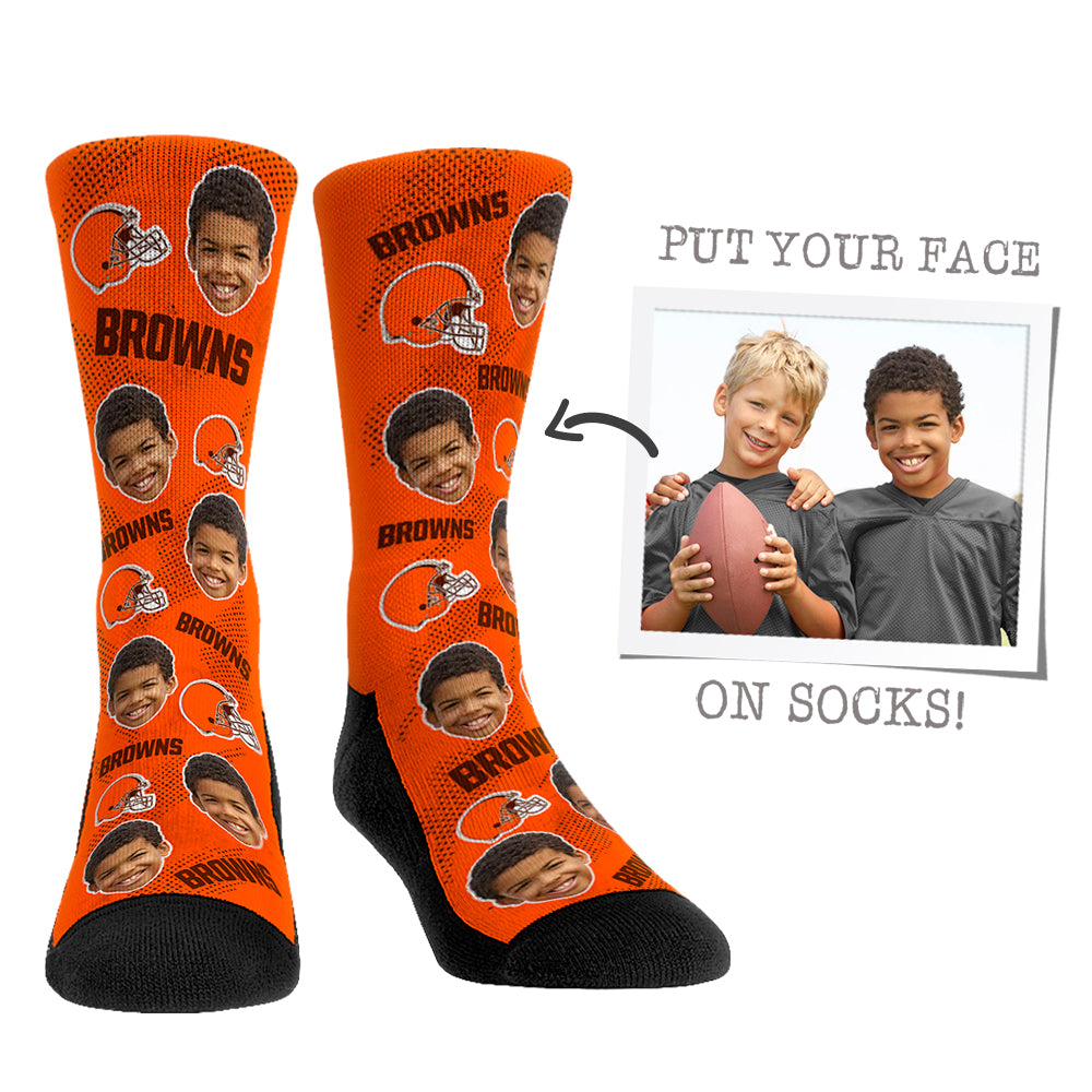 Custom Face Socks - Cleveland Browns - {{variant_title}}