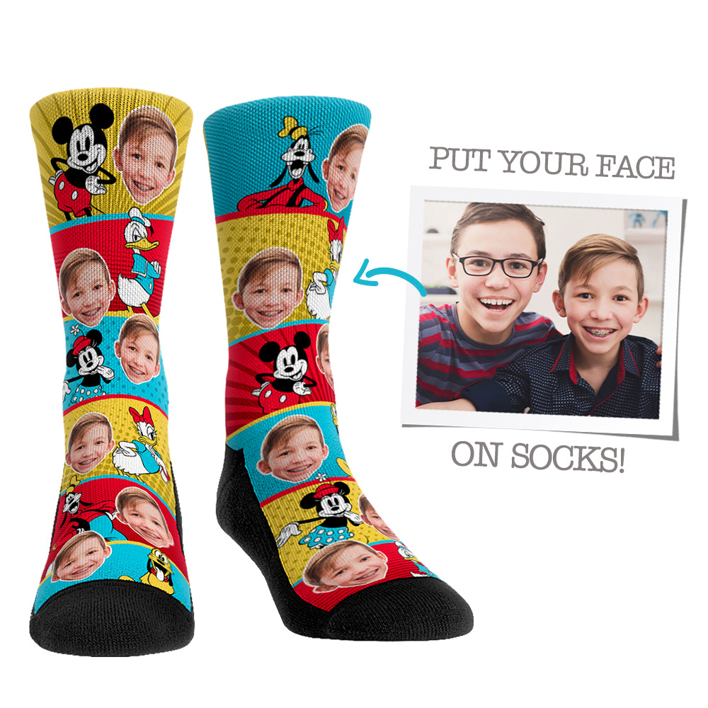 Custom Face Socks - Comic Strip  - All Characters - {{variant_title}}