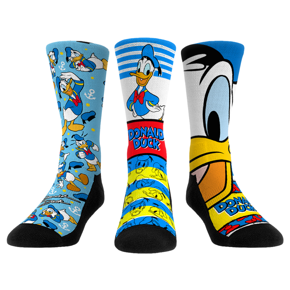 Donald Duck Socks 3Pack Disney Socks Rock 'Em Socks