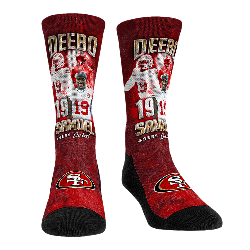 Deebo Samuel Socks - San Francisco 49ers Socks - Rock 'Em Socks - NFL