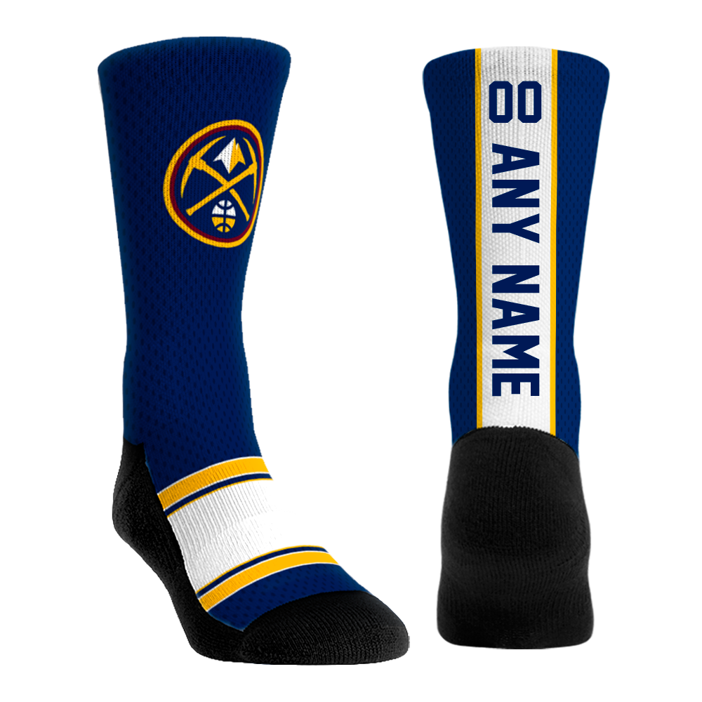 Denver Nuggets Custom Jersey Rock 'Em Socks