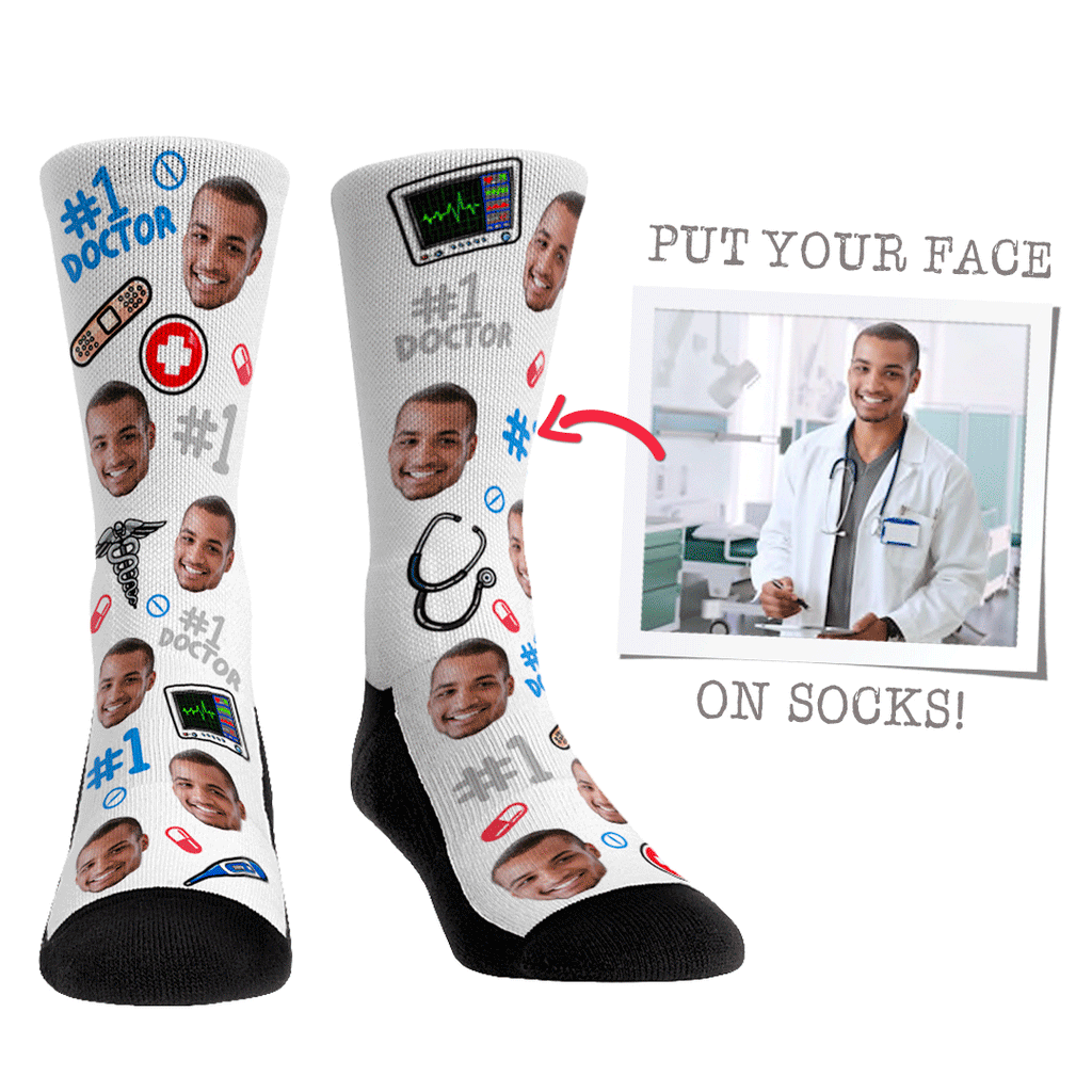 Custom Face Socks - #1 Doctor - {{variant_title}}