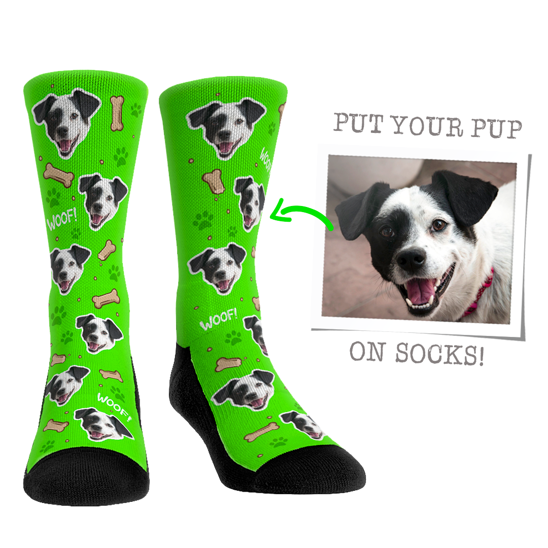 Custom Face Socks Dog Rock 'Em Socks