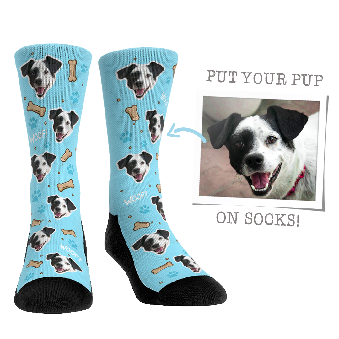 Custom Face Socks Dog Rock 'Em Socks