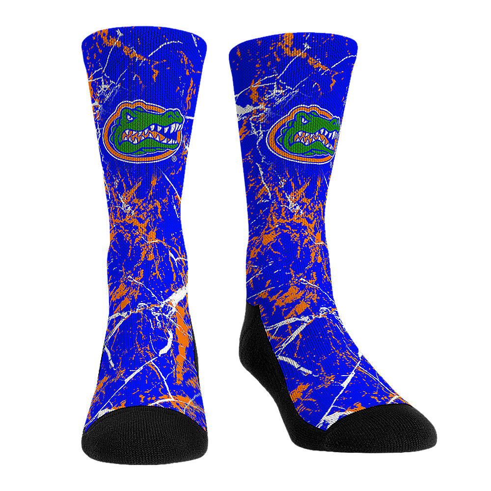 Florida Gators Socks Cracked Marble Rock 'Em Socks