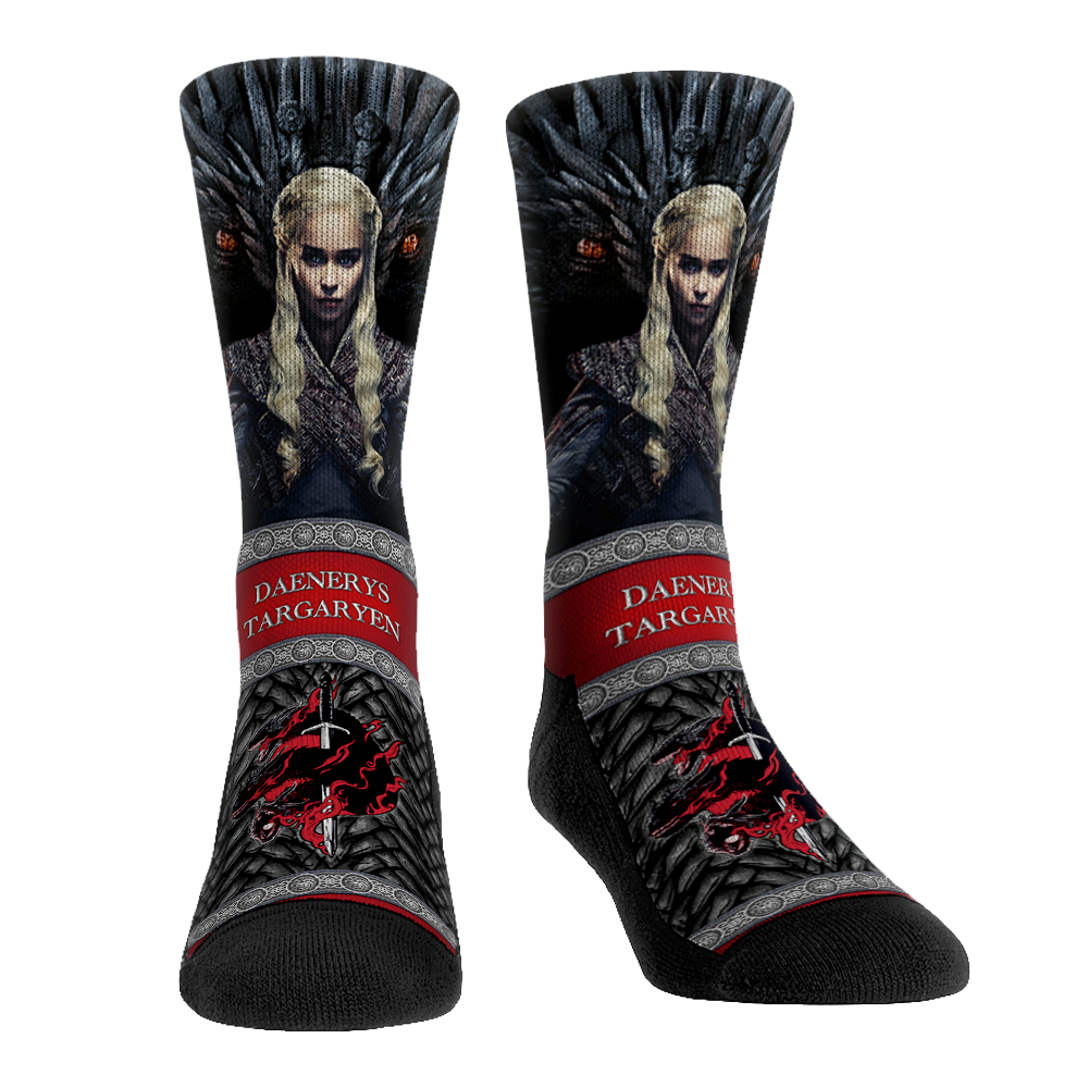 Game of Thrones Socks Daenerys Targaryen Hero Pose Socks Rock 'Em Socks