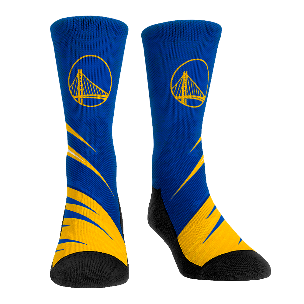 Golden State Warriors Socks Slash Slant Socks NBA Socks Rock 'Em