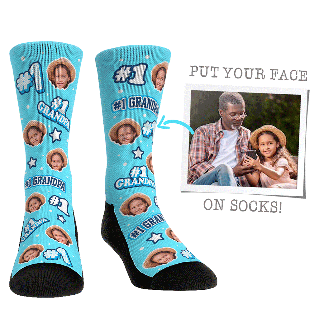 Custom Face Socks - #1 Grandpa - {{variant_title}}