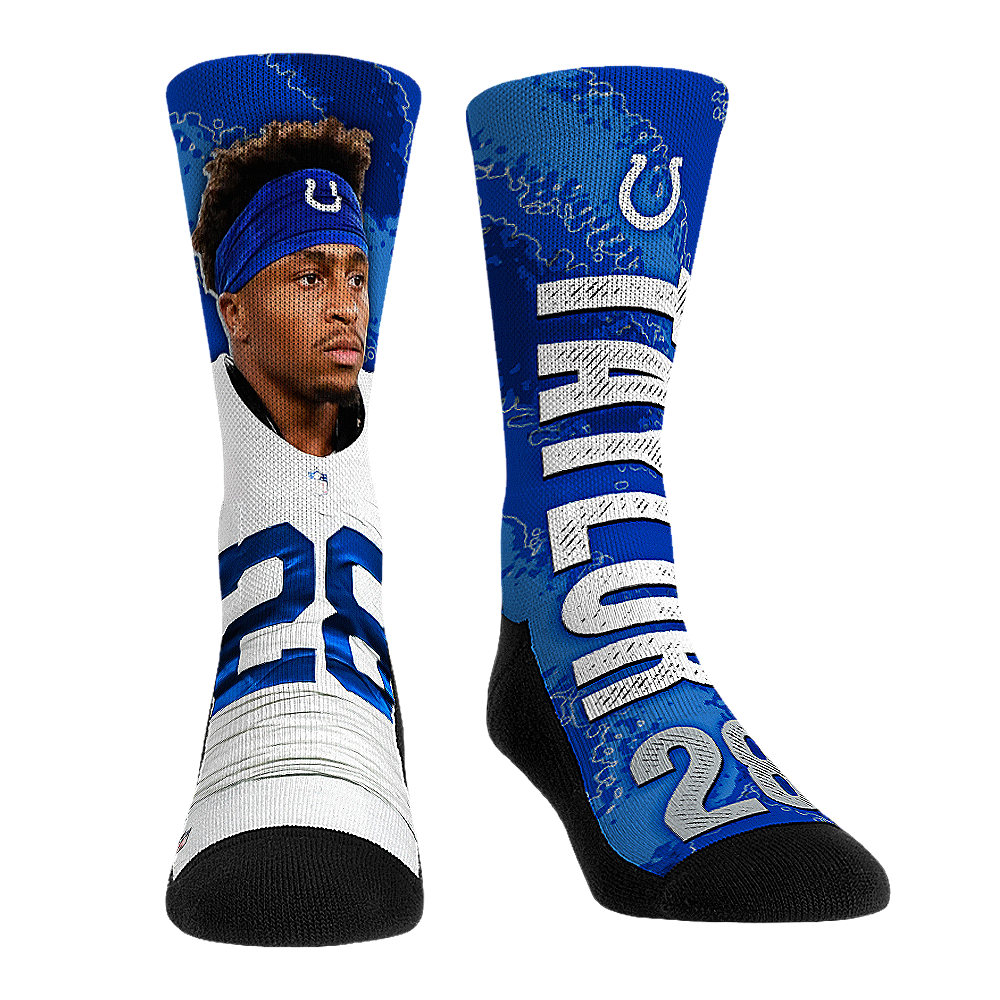Jonathan Taylor Socks - Indianapolis Colts Socks - Rock 'Em Socks - NFL