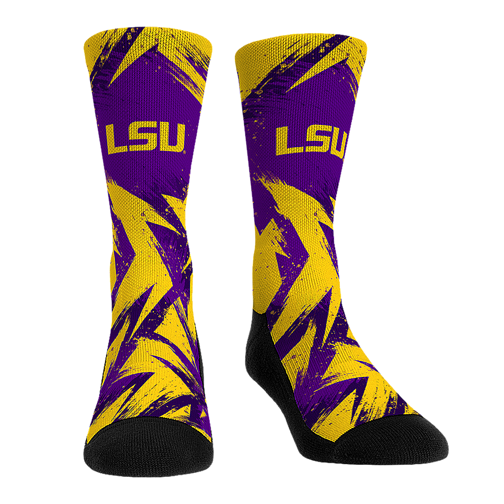 LSU Tigers Socks - Game Paint - Rock 'Em Socks