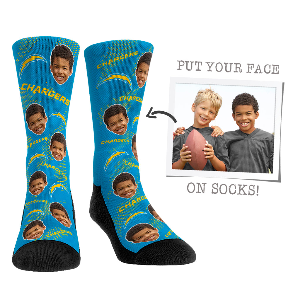 Custom Face Socks - Los Angeles Chargers - {{variant_title}}