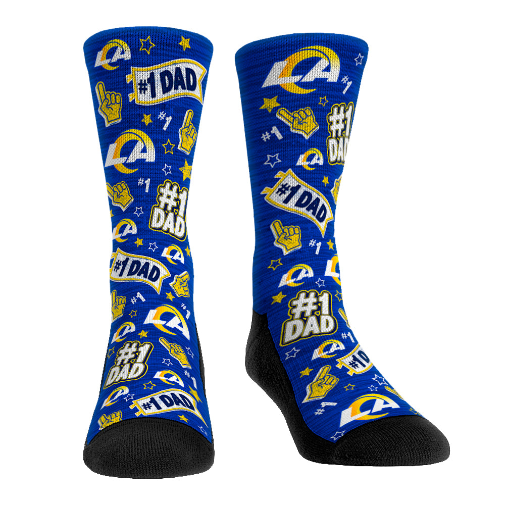 Los Angeles Rams Socks - #1 Dad Socks - NFL Socks - Rock 'Em Socks