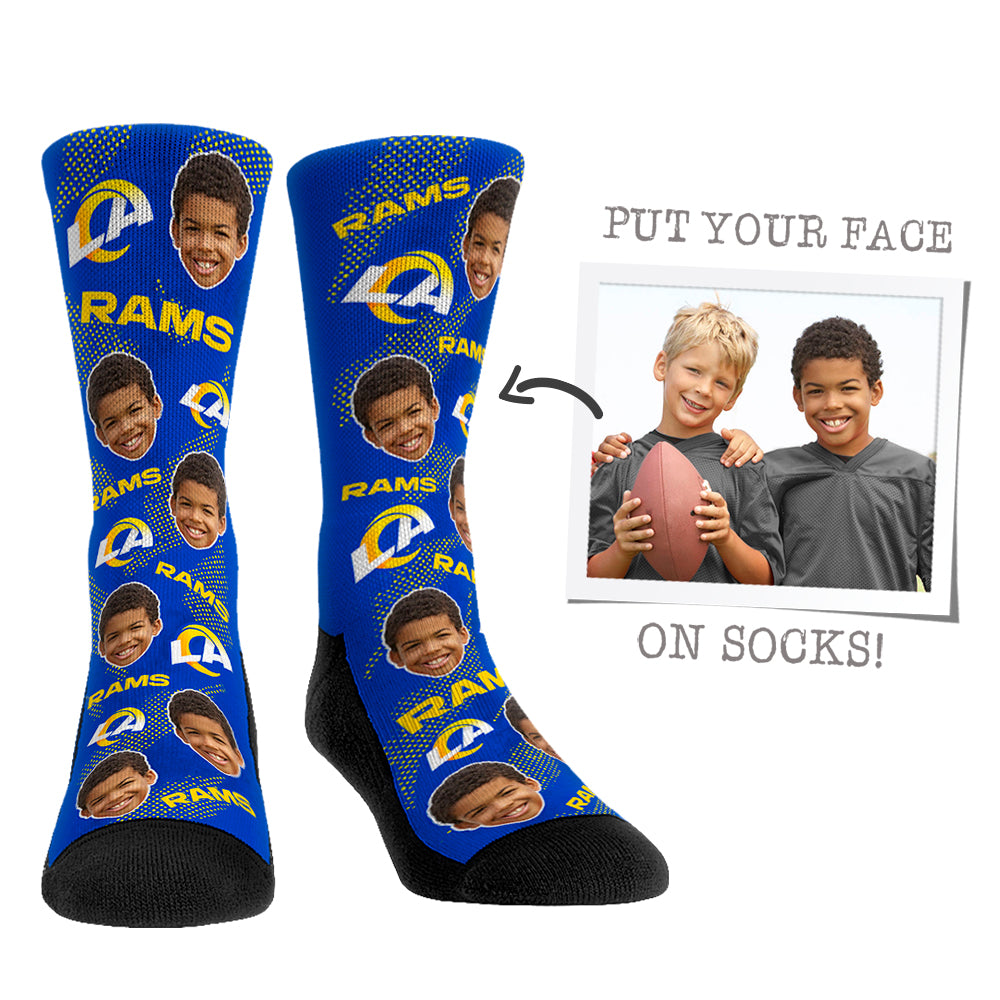 Custom Face Socks - Los Angeles Rams - {{variant_title}}