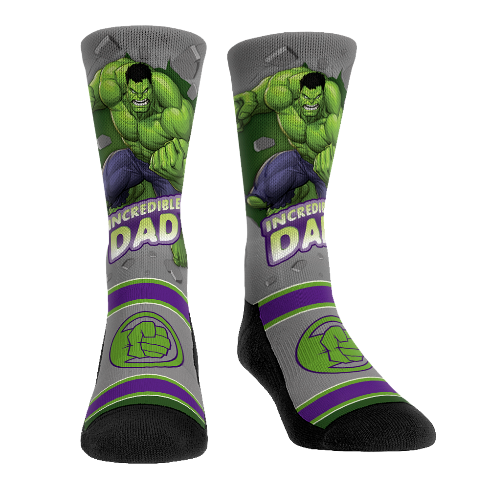 Hulk Sock Rip Incredible Hulk Dad - Rock 'Em Socks - Marvel Socks