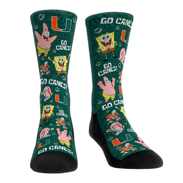Miami Hurricanes - SpongeBob SquarePants Characters All-Over