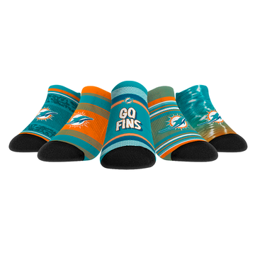 Miami Dolphins - Low Cut  - Super Fan 5-Pack